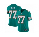 Men's Nike Miami Dolphins #77 Adam Joseph Duhe Vapor Untouchable Limited Aqua Green Alternate NFL Jersey