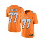 Men's Nike Miami Dolphins #77 Billy Turner Limited Orange Rush NFL Jersey