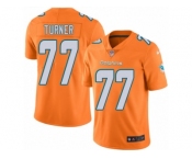 Men's Nike Miami Dolphins #77 Billy Turner Limited Orange Rush NFL Jersey