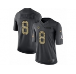 Men's Nike Miami Dolphins #8 Matt Moore Limited Black 2016 Salute to Service NFL Jersey
