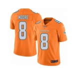 Men's Nike Miami Dolphins #8 Matt Moore Limited Orange Rush NFL Jersey