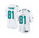 Men's Nike Miami Dolphins #81 Anthony Fasano Limited White NFL Jersey