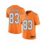 Men's Nike Miami Dolphins #83 Mark Clayton Limited Orange Rush NFL Jersey