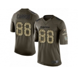 Men's Nike Miami Dolphins #88 Leonte Carroo Limited Green Salute to Service NFL Jersey