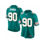 Men's Nike Miami Dolphins #90 Charles Harris Limited Aqua Green Alternate NFL Jersey