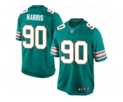 Men's Nike Miami Dolphins #90 Charles Harris Limited Aqua Green Alternate NFL Jersey