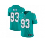 Men's Nike Miami Dolphins #93 Ndamukong Suh Vapor Untouchable Limited Aqua Green Team Color NFL Jersey