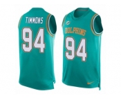 Men's Nike Miami Dolphins #94 Lawrence Timmons Limited Aqua Green Player Name & Number Tank Top NFL Jersey
