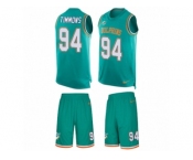 Men's Nike Miami Dolphins #94 Lawrence Timmons Limited Aqua Green Tank Top Suit NFL Jersey