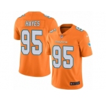 Men's Nike Miami Dolphins #95 William Hayes Limited Orange Rush NFL Jersey