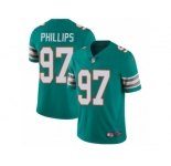 Men's Nike Miami Dolphins #97 Jordan Phillips Vapor Untouchable Limited Aqua Green Alternate NFL Jersey