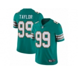 Men's Nike Miami Dolphins #99 Jason Taylor Vapor Untouchable Limited Aqua Green Alternate NFL Jersey
