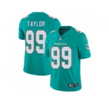 Men's Nike Miami Dolphins #99 Jason Taylor Vapor Untouchable Limited Aqua Green Team Color NFL Jersey