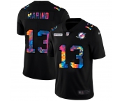 Miami Dolphins #13 Dan Marino Men's Nike Multi-Color Black 2020 NFL Crucial Catch Vapor Untouchable Limited Jersey