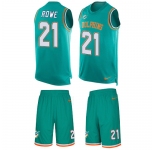 Nike Dolphins #21 Eric Rowe Aqua Green Team Color Men's Stitched NFL Limited Tank Top Suit Jersey