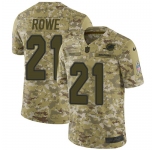 Nike Dolphins #21 Eric Rowe Camo Men's Stitched NFL Limited 2018 Salute To Service Jersey