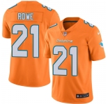 Nike Dolphins #21 Eric Rowe Orange Men's Stitched NFL Limited Rush Jersey