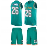 Nike Dolphins #26 Salvon Ahmed Aqua Green Team Color Men's Stitched NFL Limited Tank Top Suit Jersey