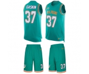 Nike Dolphins #37 Myles Gaskin Aqua Green Team Color Men's Stitched NFL Limited Tank Top Suit Jersey