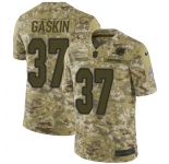 Nike Dolphins #37 Myles Gaskin Camo Men's Stitched NFL Limited 2018 Salute To Service Jersey