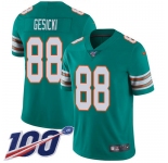 Nike Dolphins #88 Mike Gesicki Aqua Green Alternate Men's Stitched NFL 100th Season Vapor Untouchable Limited Jersey
