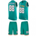 Nike Dolphins #88 Mike Gesicki Aqua Green Team Color Men's Stitched NFL Limited Tank Top Suit Jersey