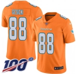 Nike Dolphins #88 Mike Gesicki Orange Men's Stitched NFL Limited Rush 100th Season Jersey