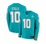 Nike Miami Dolphins #10 Kenny Stills Limited Aqua Therma Long Sleeve NFL Jersey