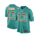 Nike Miami Dolphins #13 Dan Marino Aqua Green Team Color Men's Stitched NFL Limited Strobe Jersey