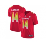 Nike Miami Dolphins #14 Jarvis Landry Red Men Stitched NFL Limited AFC 2018 Pro Bowl Jersey