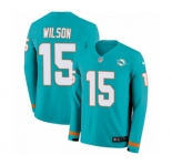 Nike Miami Dolphins #15 Albert Wilson Limited Aqua Therma Long Sleeve NFL Jersey