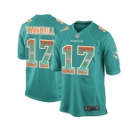 Nike Miami Dolphins #17 Ryan Tannehill Aqua Green Team Color Men's Stitched NFL Limited Strobe Jersey