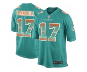 Nike Miami Dolphins #17 Ryan Tannehill Aqua Green Team Color Men's Stitched NFL Limited Strobe Jersey