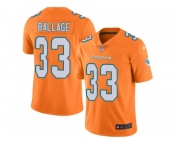 Nike Miami Dolphins #33 Kalen Ballage Orange Men Stitched NFL Limited Rush Jersey