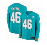 Nike Miami Dolphins #46 Durham Smythe Limited Aqua Therma Long Sleeve NFL Jersey