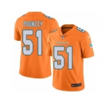 Nike Miami Dolphins #51 Mike Pouncey Orange Men's Stitched NFL Limited Rush Jersey