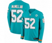 Nike Miami Dolphins #52 Raekwon McMillan Limited Aqua Therma Long Sleeve NFL Jersey