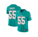 Nike Miami Dolphins #55 Jerome Baker Aqua Green Team Color Men Stitched NFL Vapor Untouchable Limited Jersey