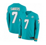 Nike Miami Dolphins #7 Jason Sanders Limited Aqua Therma Long Sleeve NFL Jersey