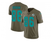 Nike Miami Dolphins #86 Mike Gesicki Olive Men Stitched NFL Limited 2017 Salute To Service Jersey