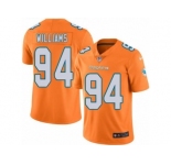 Nike Miami Dolphins #94 Mario Williams Orange Men's Stitched NFL Limited Rush Jersey