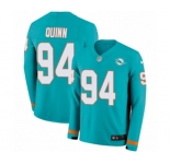 Nike Miami Dolphins #94 Robert Quinn Limited Aqua Therma Long Sleeve NFL Jersey
