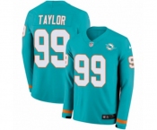 Nike Miami Dolphins #99 Jason Taylor Limited Aqua Therma Long Sleeve NFL Jersey