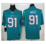 nike nfl jerseys miami dolphins #91 wake green[new nike limited]