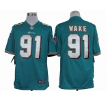 nike nfl jerseys miami dolphins #91 wake green[nike limited]