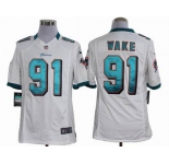 nike nfl jerseys miami dolphins #91 wake white[nike limited]
