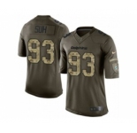 nike nfl jerseys miami dolphins #93 suh army green[nike Limited Salute To Service]