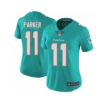 Women Nike Miami Dolphins #11 DeVante Parker Aqua Green Team Color Stitched NFL Vapor Untouchable Limited Jersey