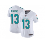 Women Nike Miami Dolphins #13 Dan Marino White Stitched NFL Vapor Untouchable Limited Jersey