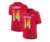 Women Nike Miami Dolphins #14 Jarvis Landry Red Stitched NFL Limited AFC 2018 Pro Bowl Jersey